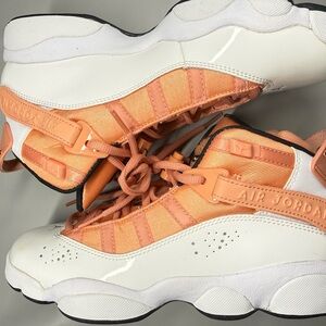 Air Jordan 6 rings White and Orange Sneakers leather